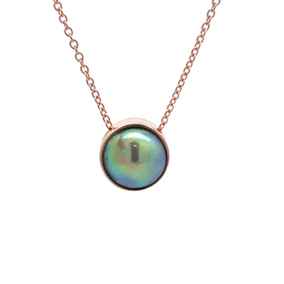 Pearl Rose Gold Sunrise Necklace