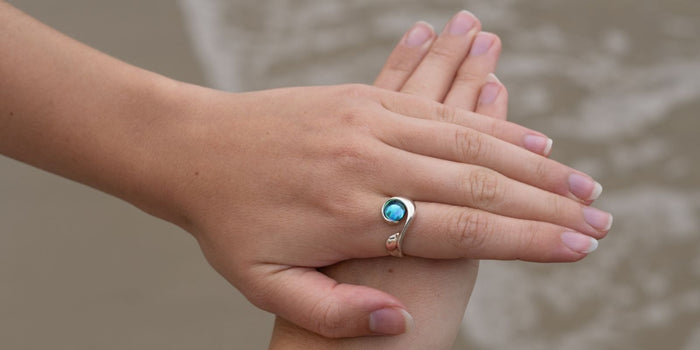 Blue Pearl Ring