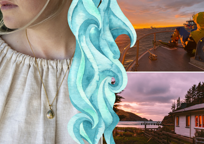 November Sunset Birth Pearl Collection: Sustainable Jewellery featuring Aotearoa’s rarest paua pearls