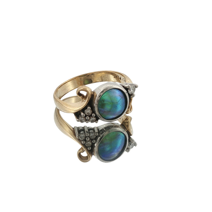 Pāua Pearl Engagement Rings