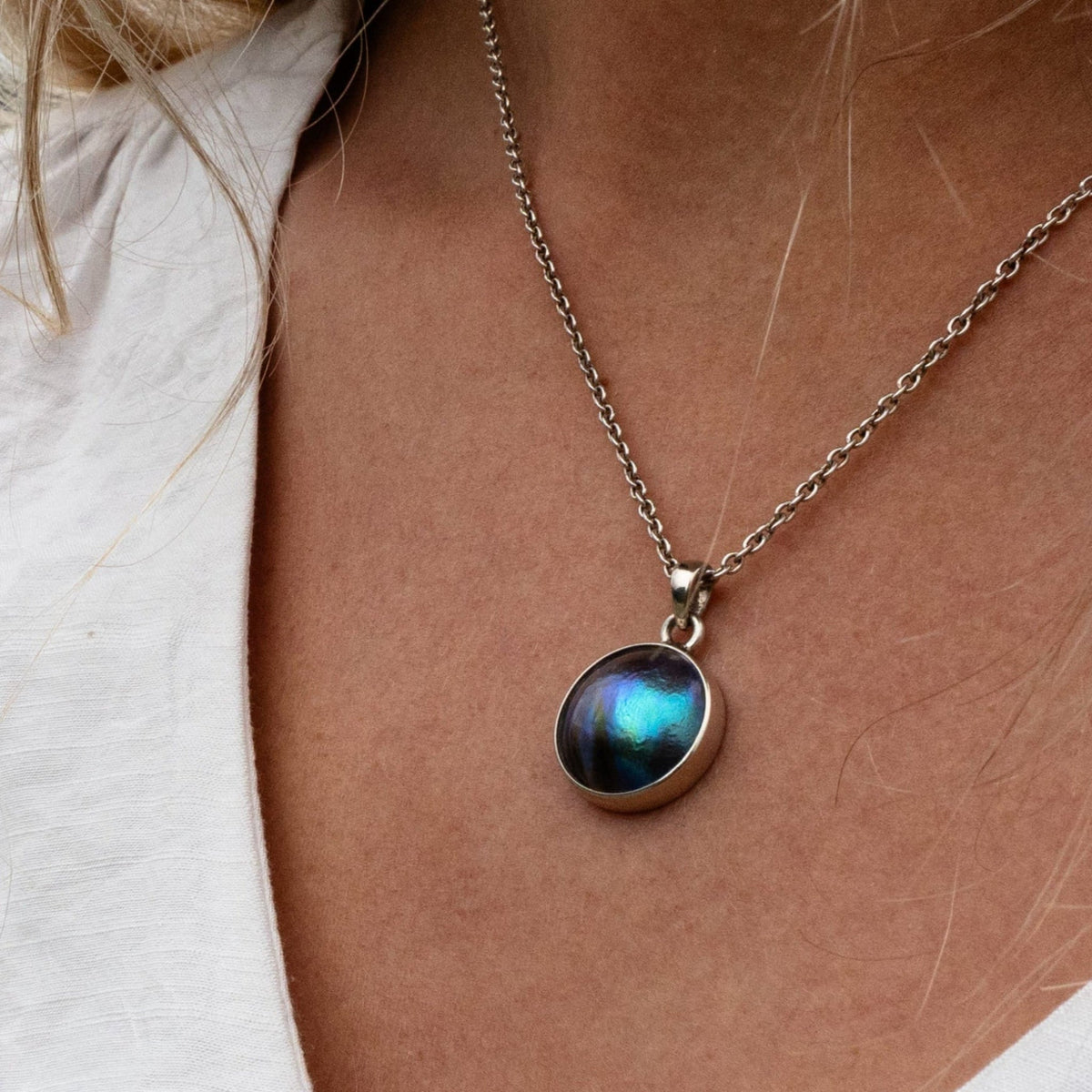 Paua pearl necklace