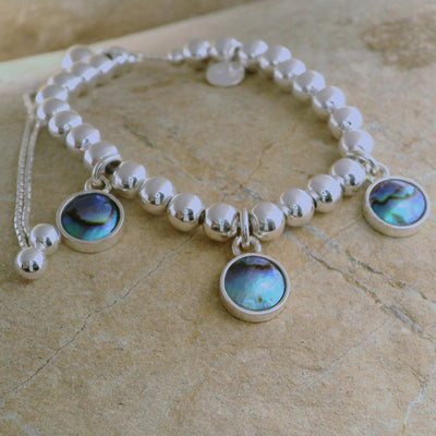 Pearl Bracelet Silver Moons