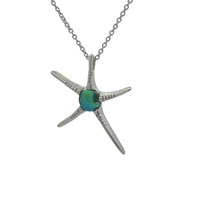 Pearl Starfish Necklace - 9ct White Gold