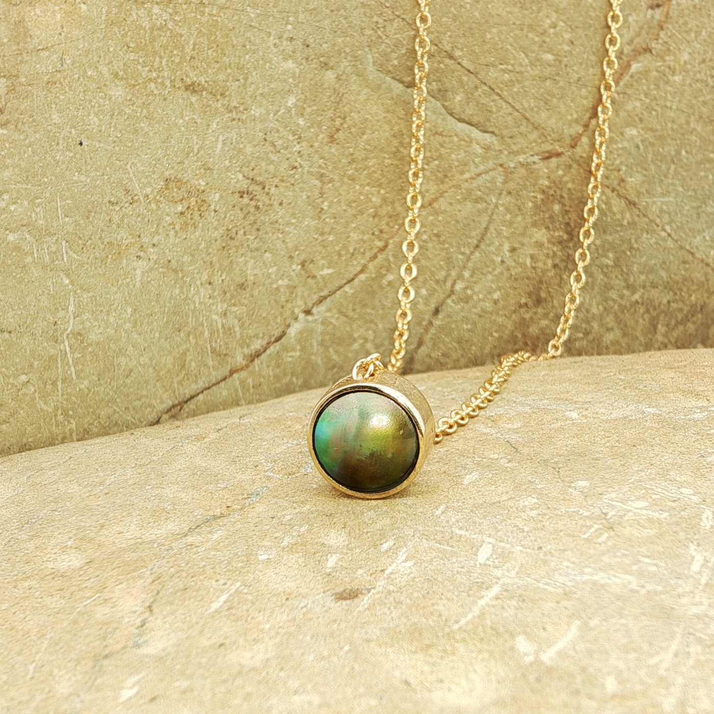 Pearl Moonrise Necklace - 9ct Yellow Gold