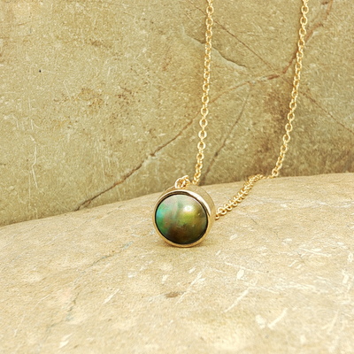 Pearl Moonrise Necklace - 9ct Yellow Gold