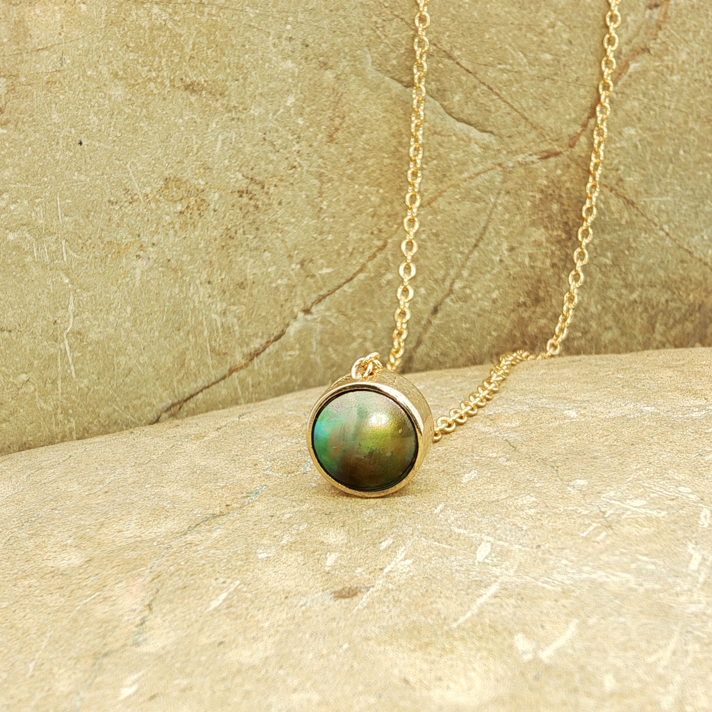 Pearl Moonrise Necklace - 9ct Yellow Gold