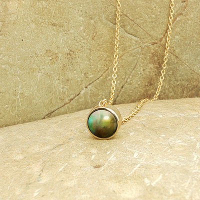 Pearl Moonrise Necklace - 9ct Yellow Gold