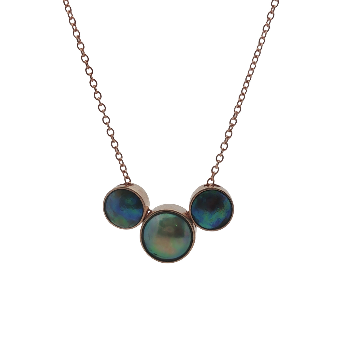 Pearl Trilogy Necklace - 9ct Rose Gold