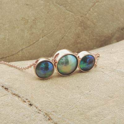 Pearl Trilogy Necklace - 9ct Rose Gold