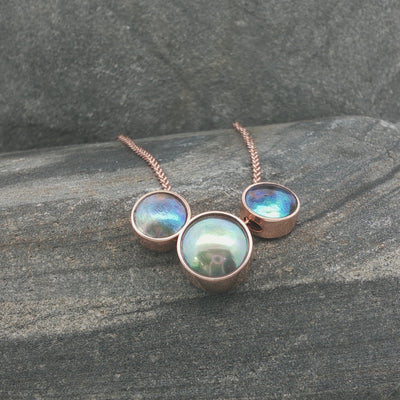 Pearl Trilogy Necklace - 9ct Rose Gold