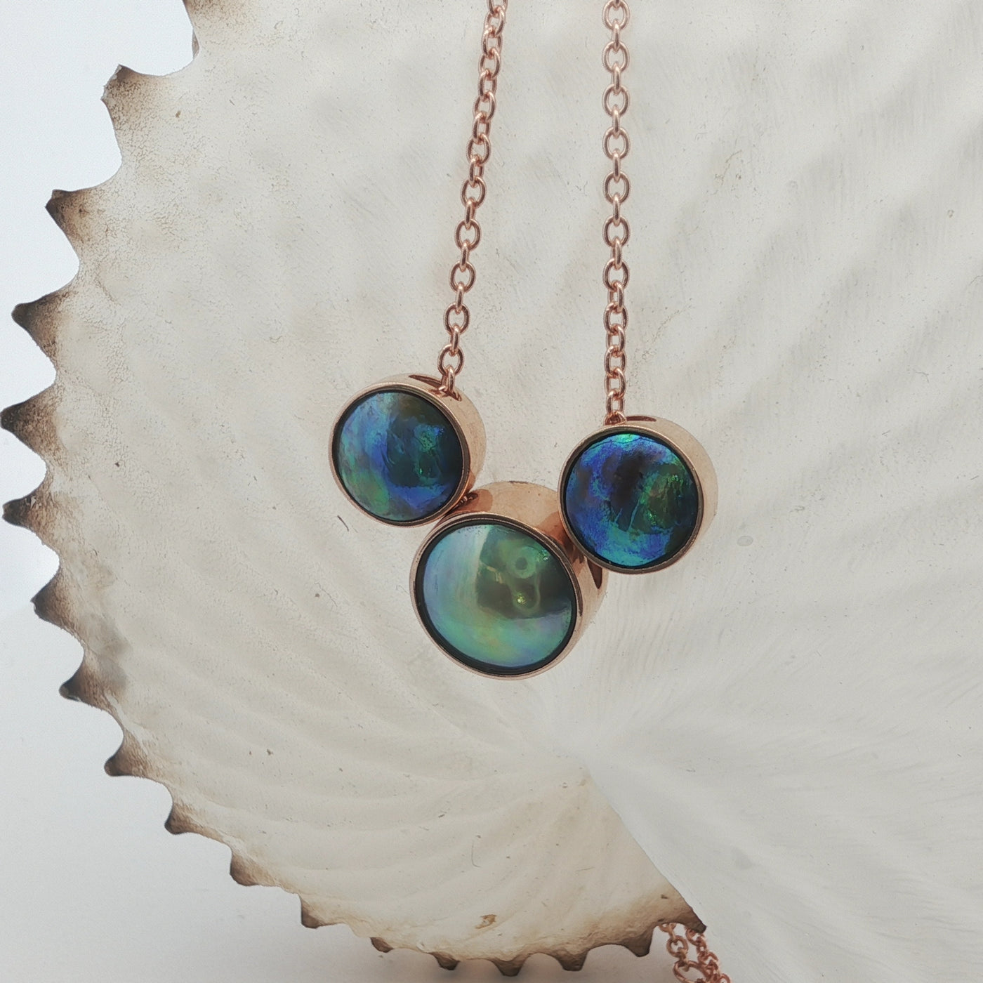 Pearl Trilogy Necklace - 9ct Rose Gold