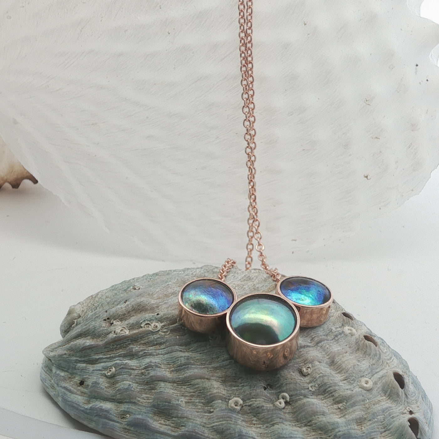 Pearl Trilogy Necklace - 9ct Rose Gold