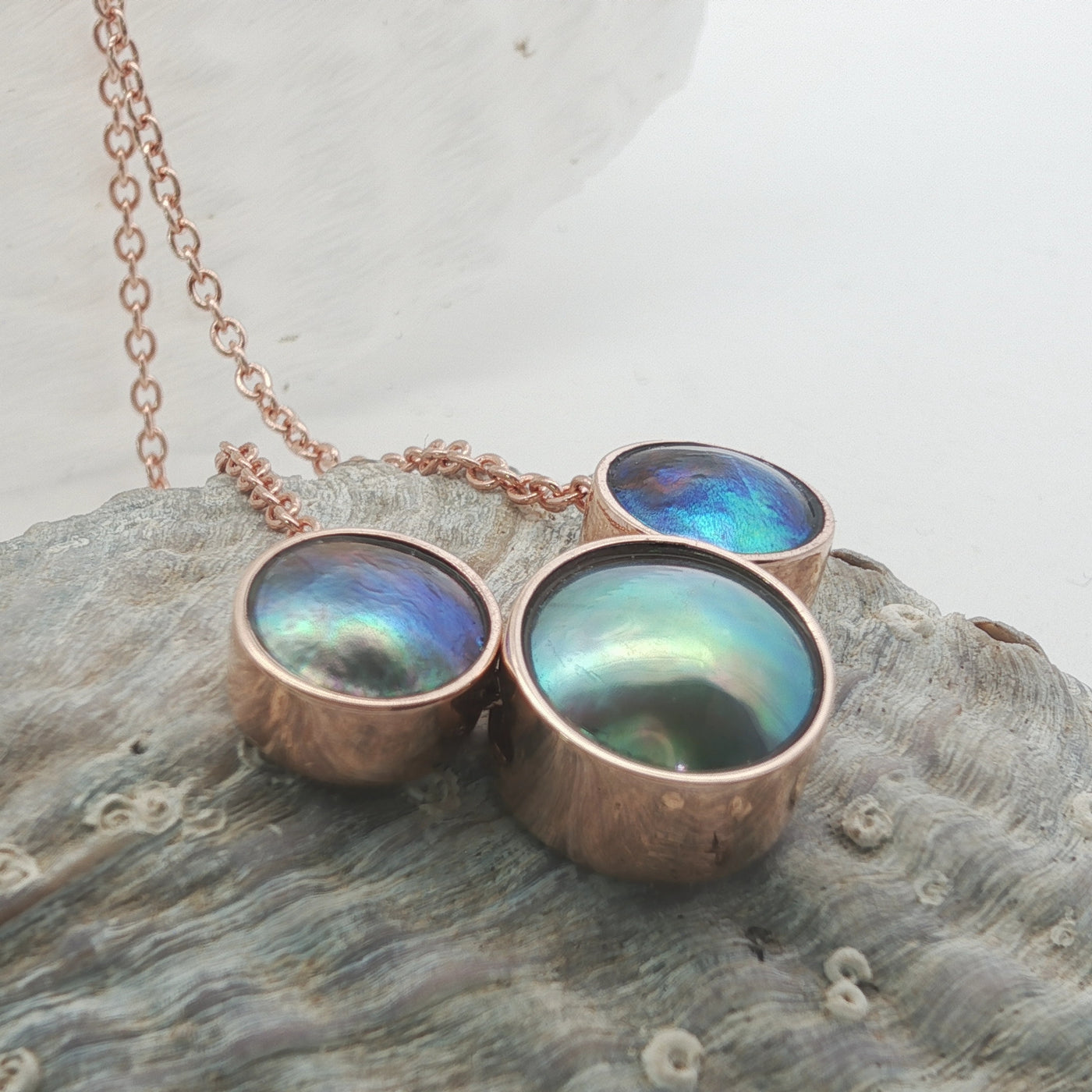 Pearl Trilogy Necklace - 9ct Rose Gold