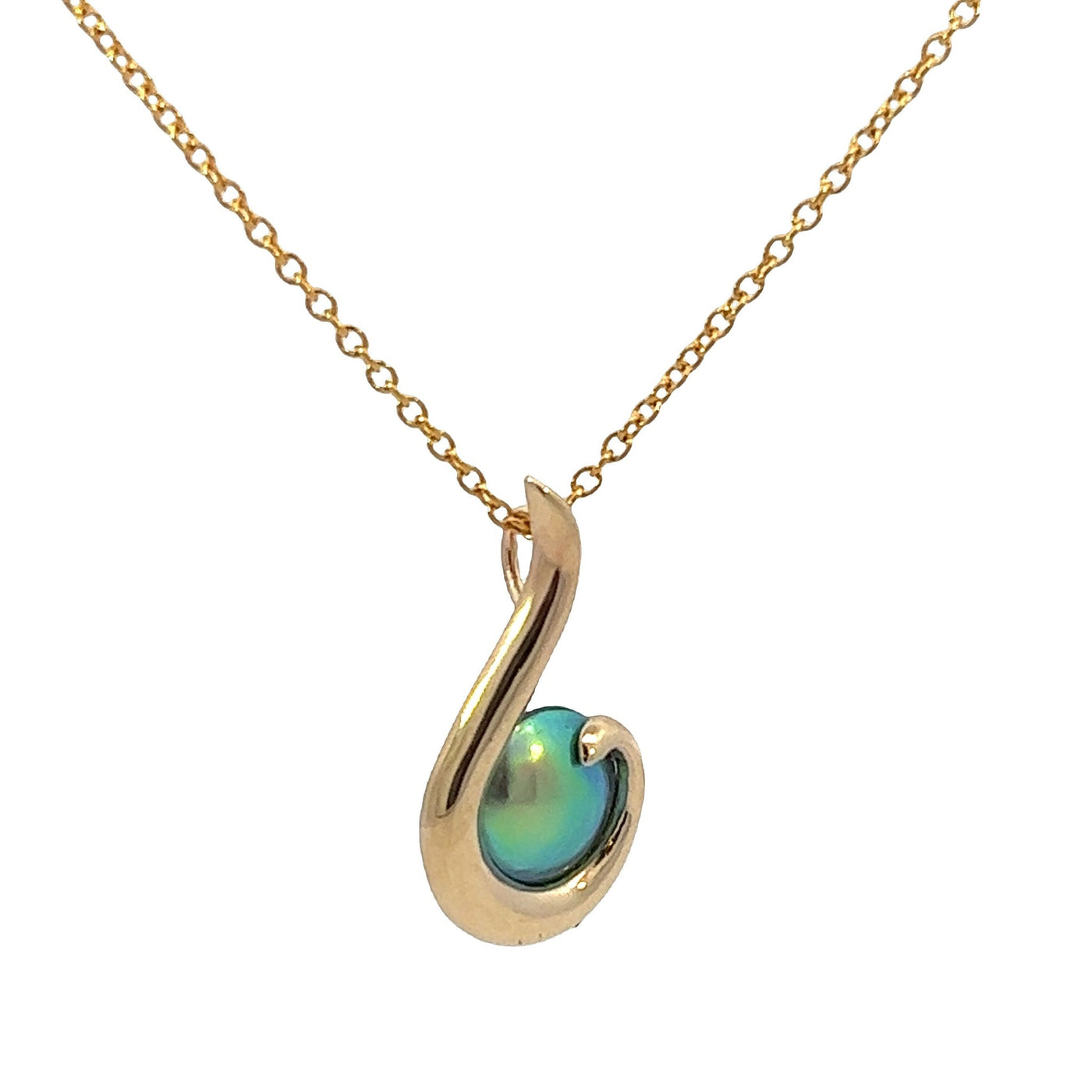 Pearl Arapawa Curve Hook Necklace - Small