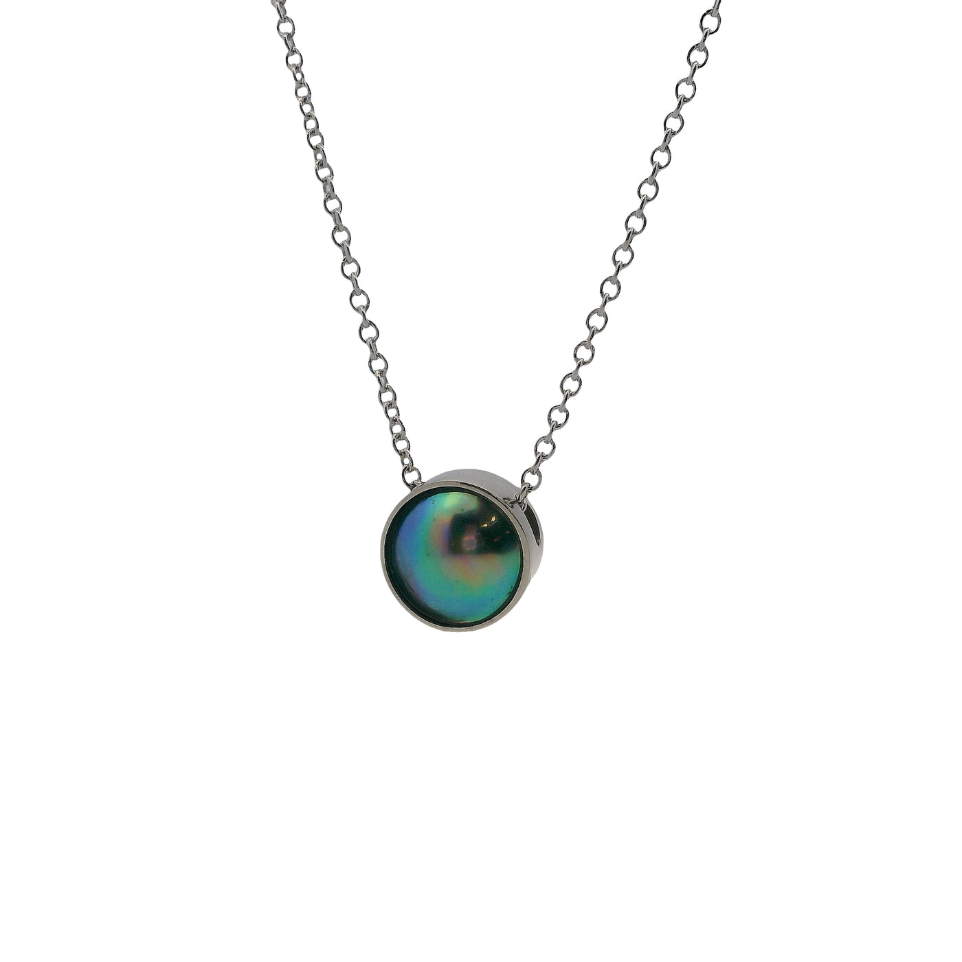 Pearl Moonrise Necklace - 9ct White Gold