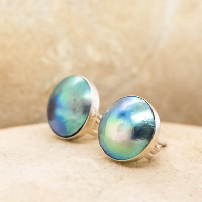 12. Pearl Stud Earrings STG - December Aurora Pearl