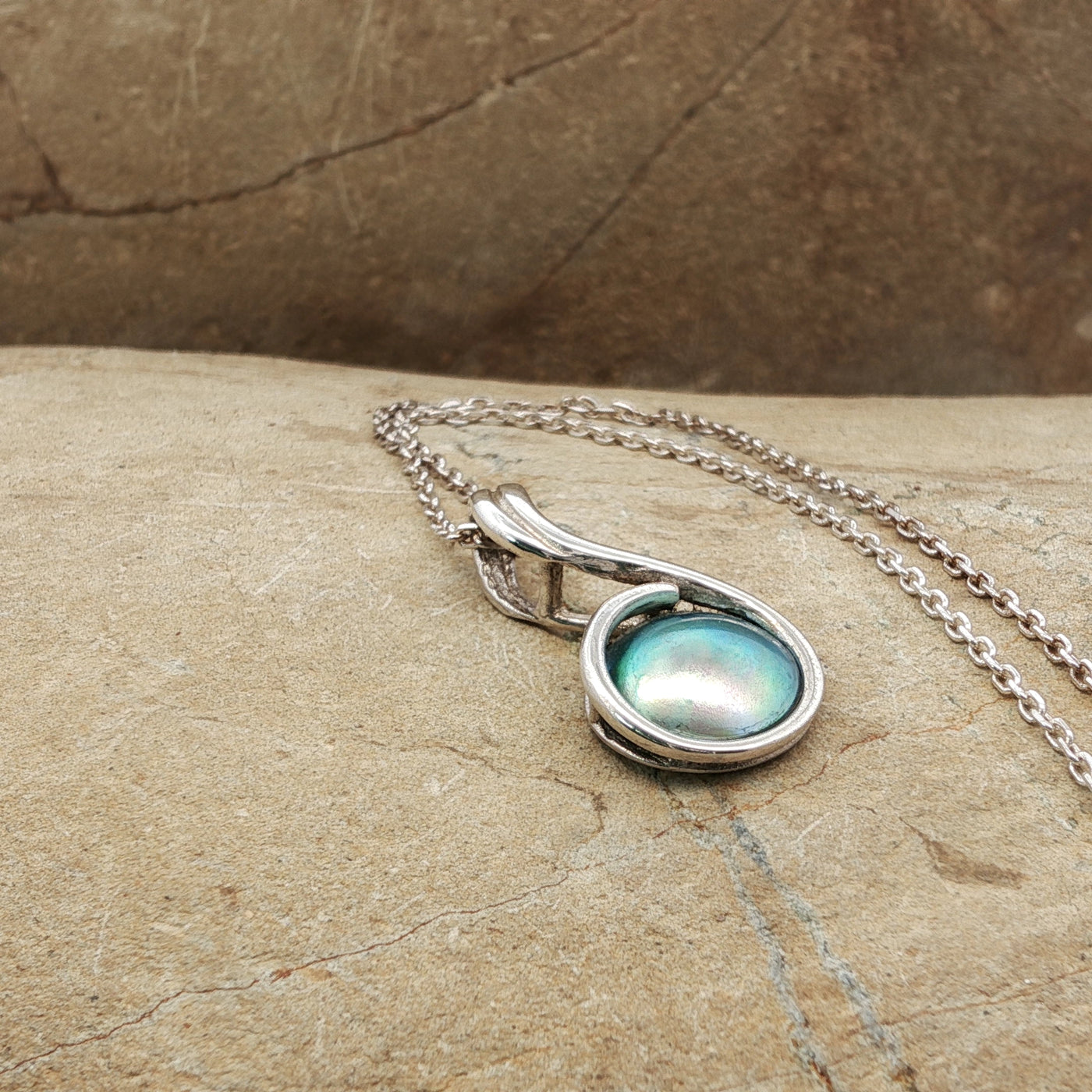 Birth Pearl Music Note Necklace - Sterling Silver