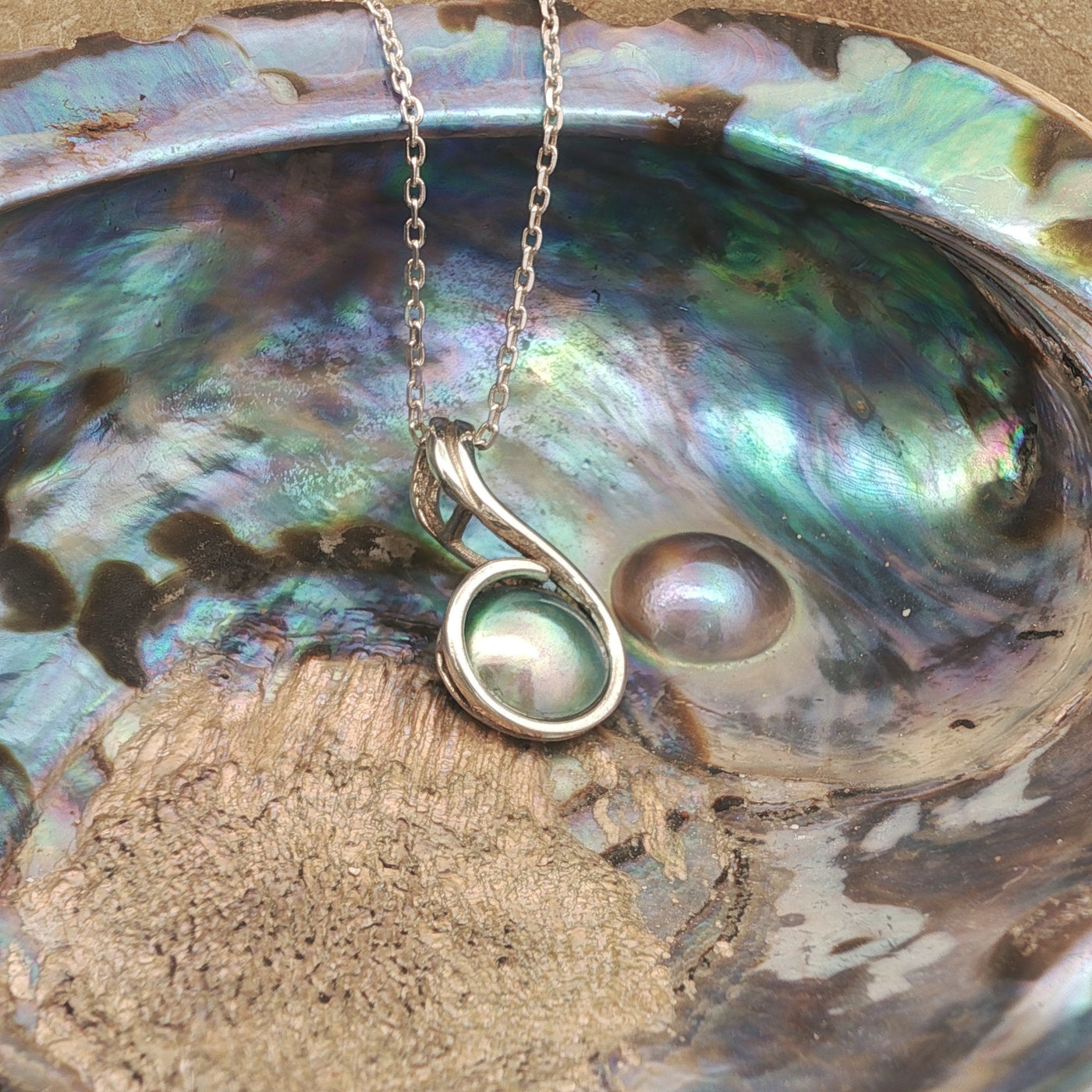 Birth Pearl Music Note Necklace - Sterling Silver