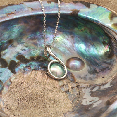 Birth Pearl Music Note Necklace - Sterling Silver