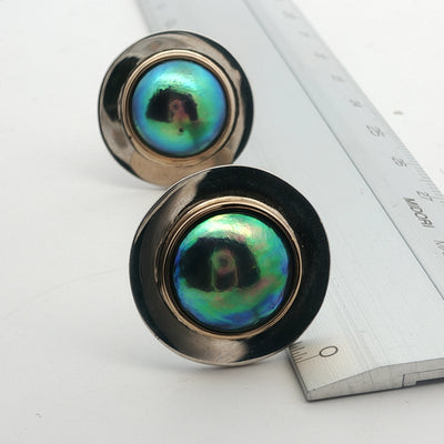 Pearl Saturn Cuff Links