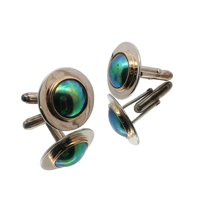 Pearl Saturn Cuff Links