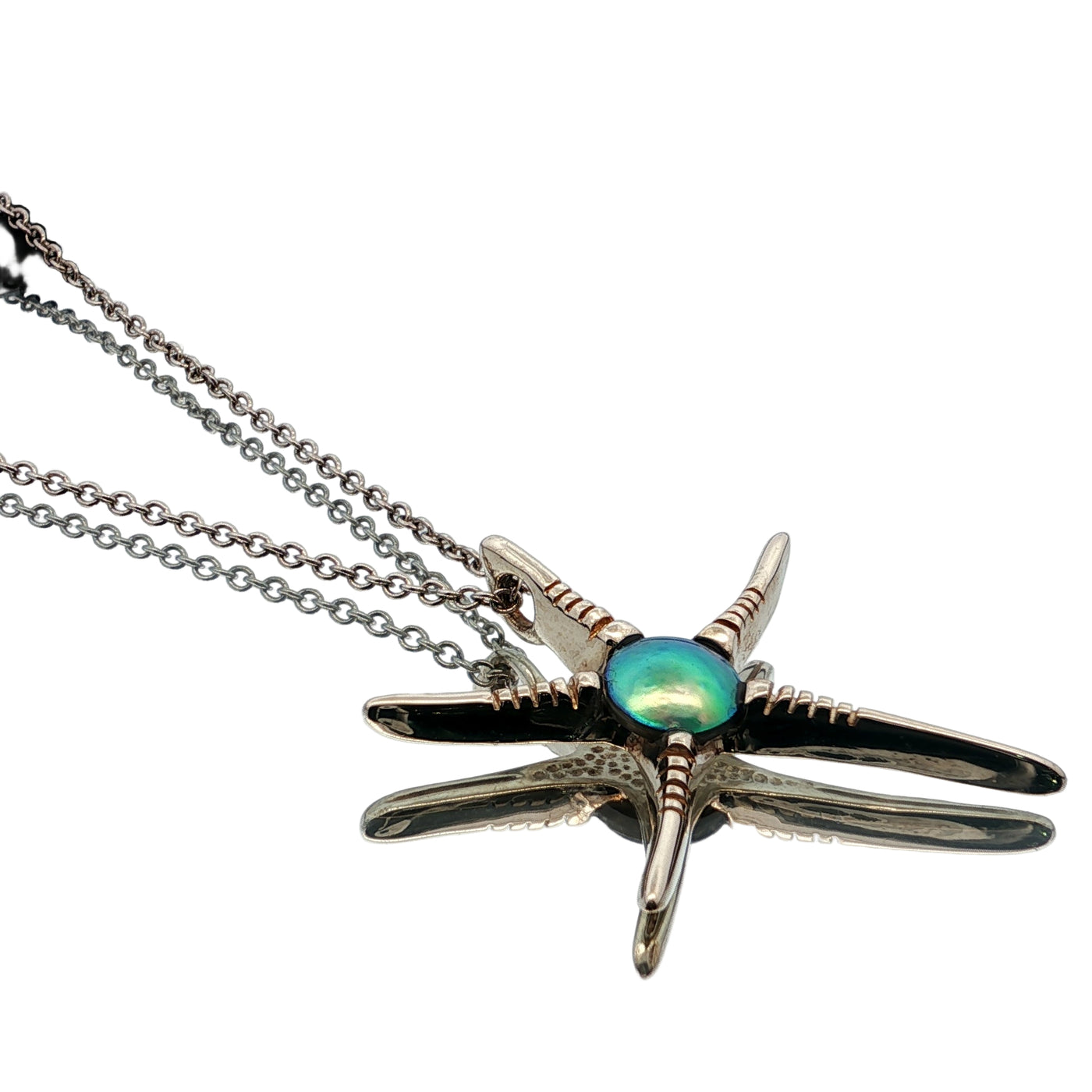Pearl Starfish Necklace - 9ct White Gold