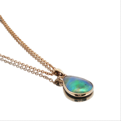 Pearl Solitaire Teardrop Necklace - 9ct Gold