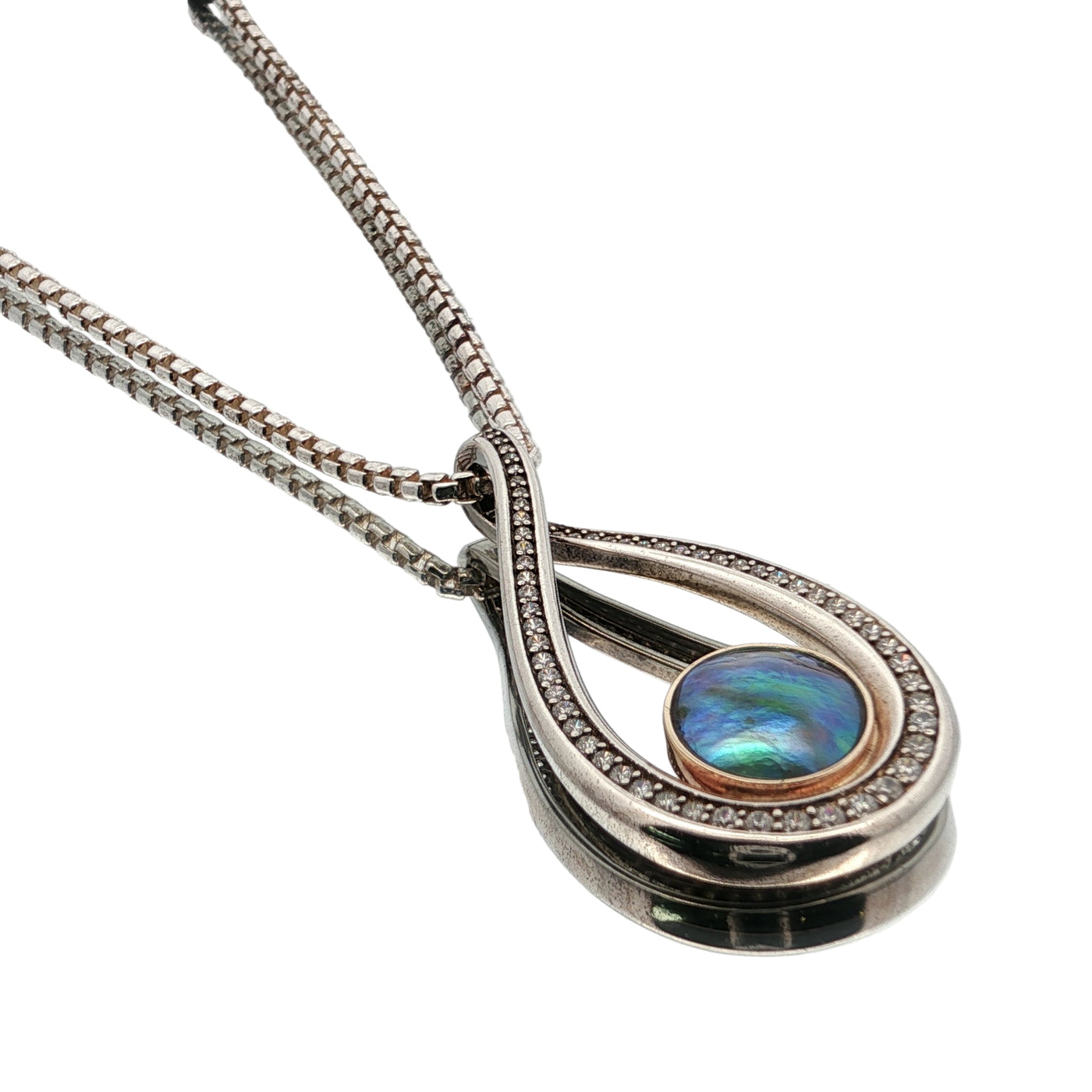 Pearl & CZ Karaka Necklace