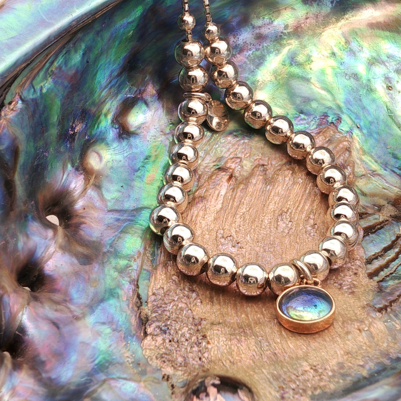 Pearl Gold Moon Two-tone Bracelet