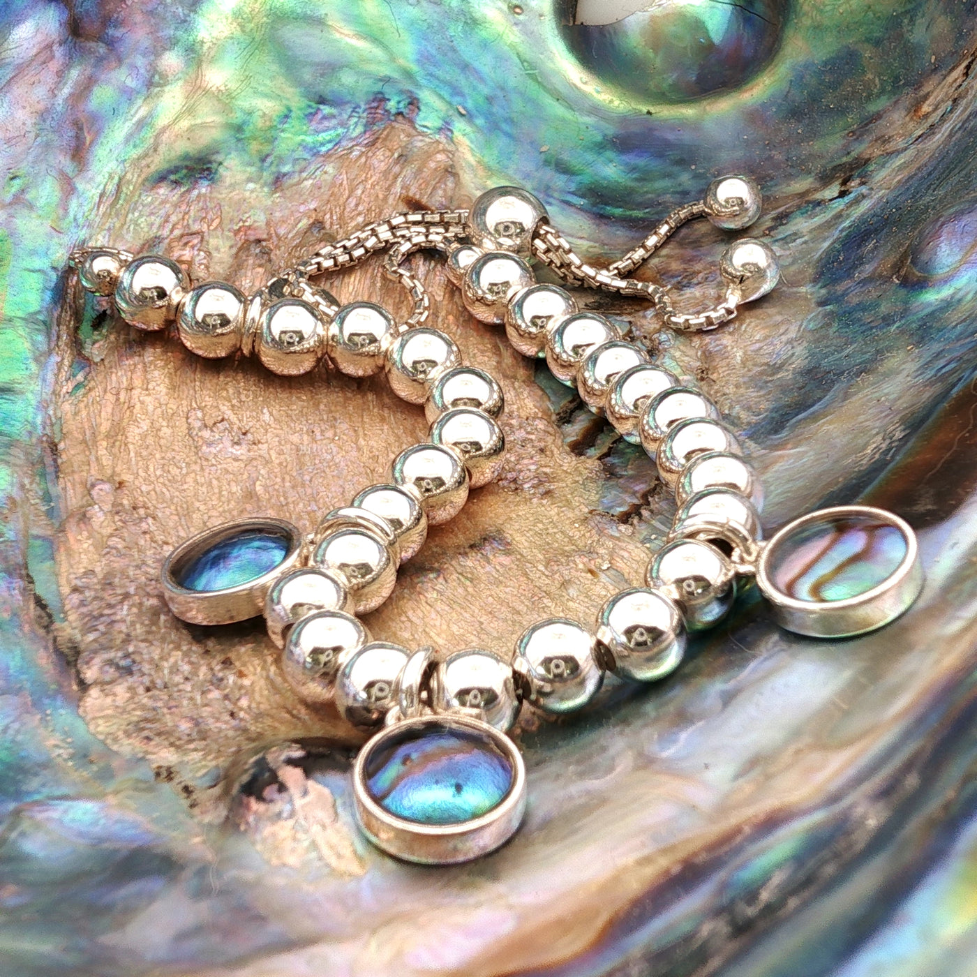 Pearl Silver Moons Bracelet