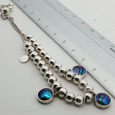 Pearl Silver Moons Bracelet