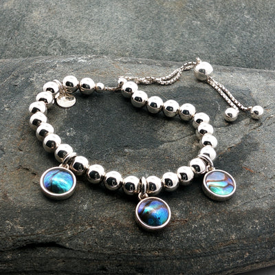 Pearl Silver Moons Bracelet