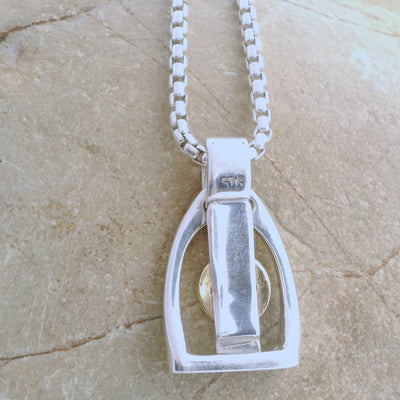 Pearl Horse Stirrup Necklace