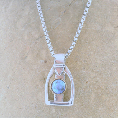 Pearl Horse Stirrup Necklace