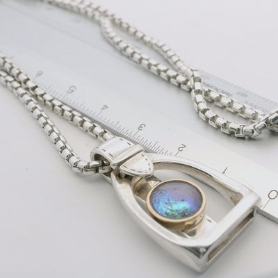 Pearl Horse Stirrup Necklace