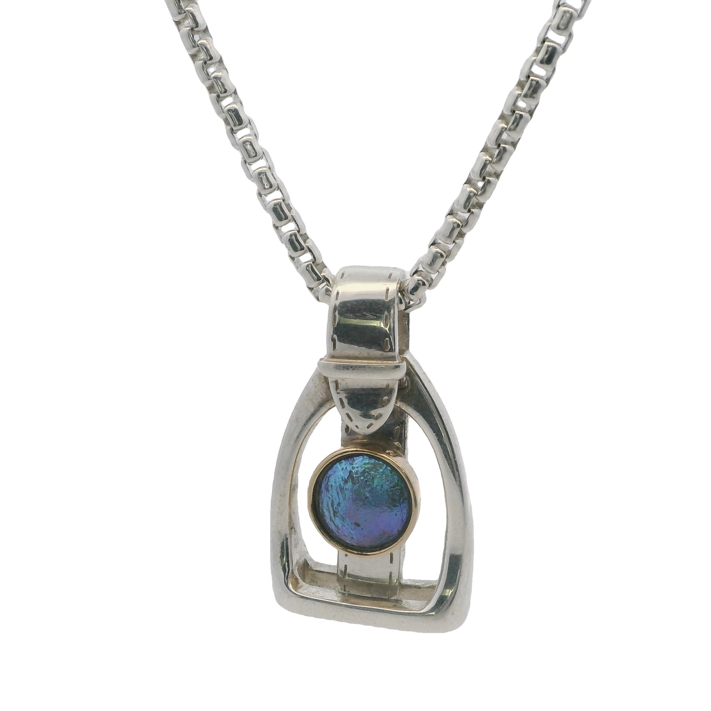Pearl Horse Stirrup Necklace