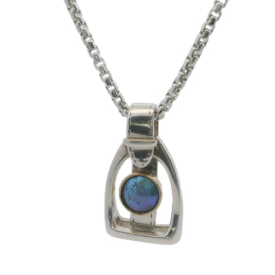 Pearl Horse Stirrup Necklace