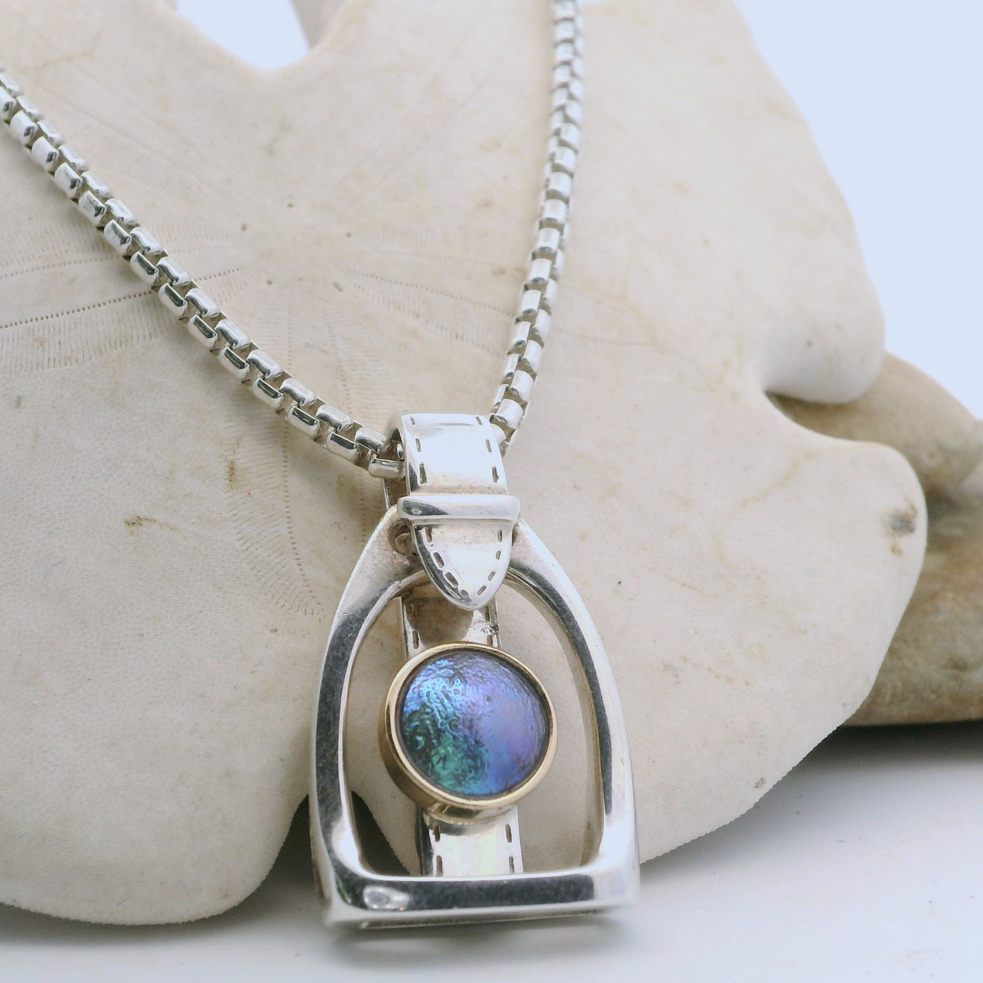 Pearl Horse Stirrup Necklace