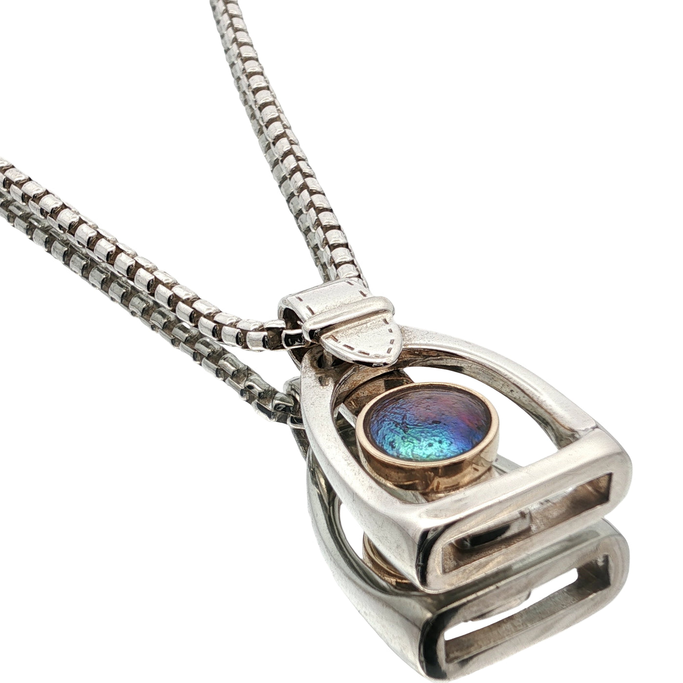 Pearl Horse Stirrup Necklace