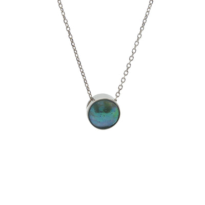 Pearl Eclipse Moon Necklace - STG