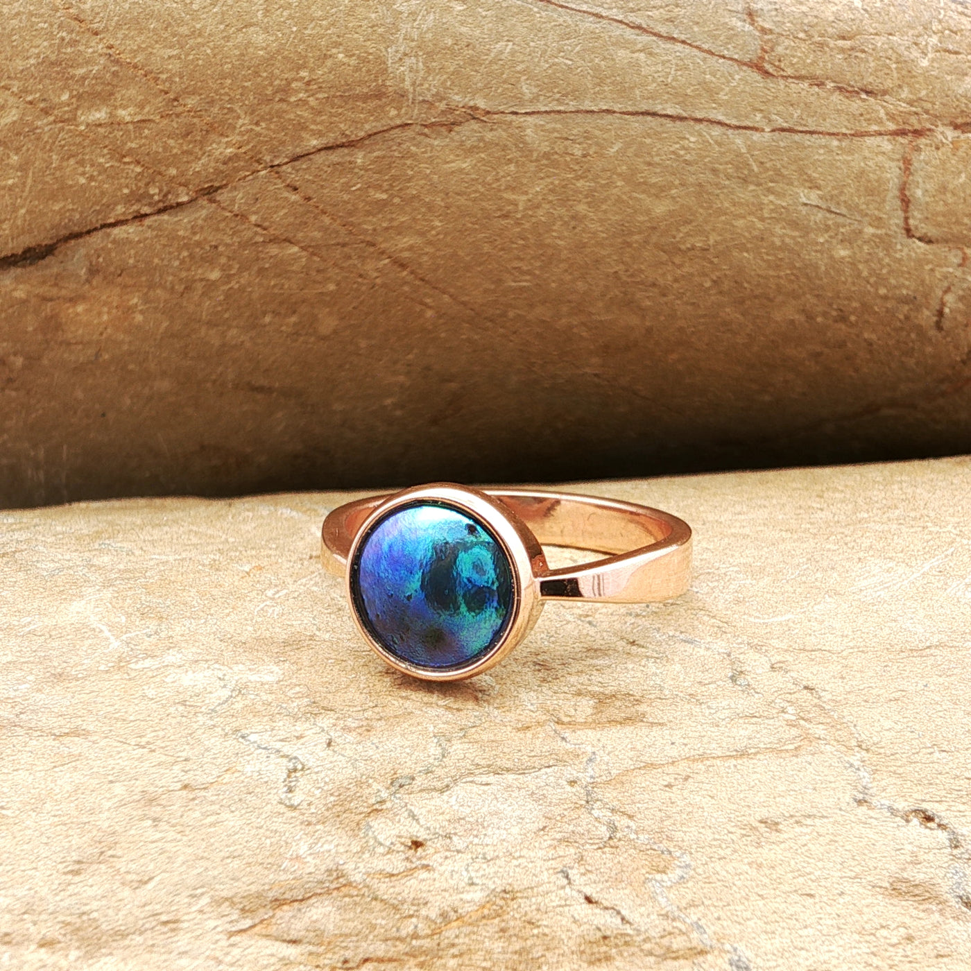 Pearl Neptune Ring 9ct Rose Gold