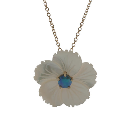 Pearl Petite White Daffodil Necklace