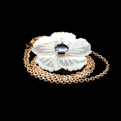 Pearl Petite White Daffodil Necklace