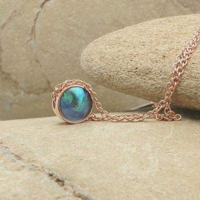 Pearl Moonrise Necklace - Rose Gold