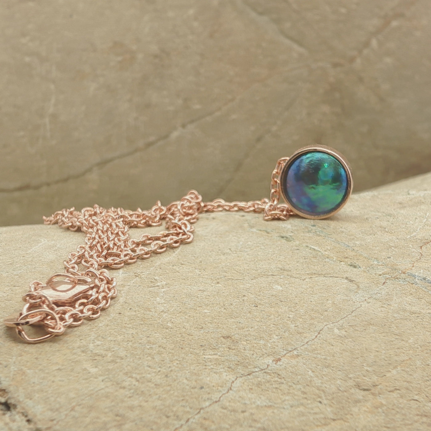 Pearl Moonrise Necklace - Rose Gold