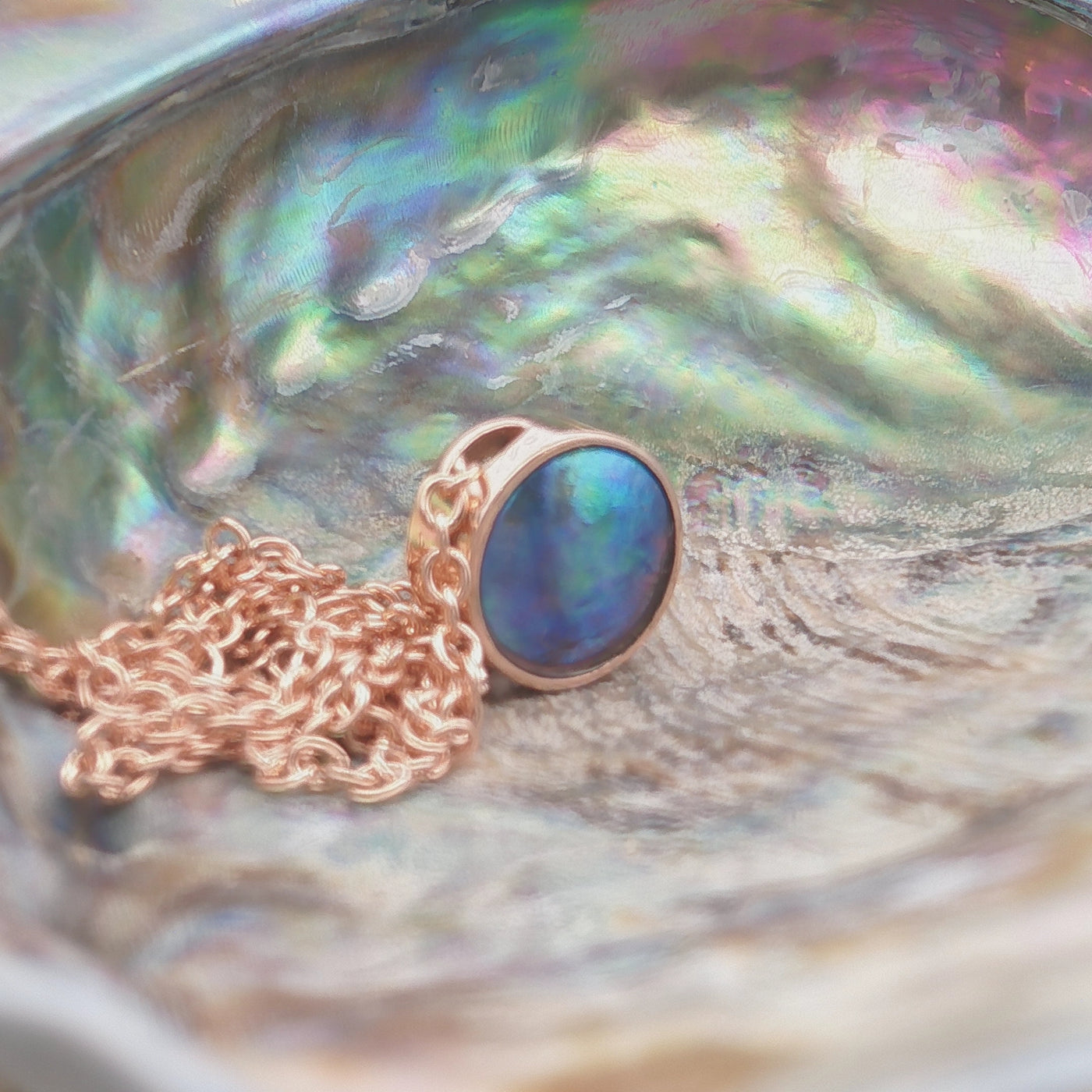 Pearl Moonrise Necklace - Rose Gold
