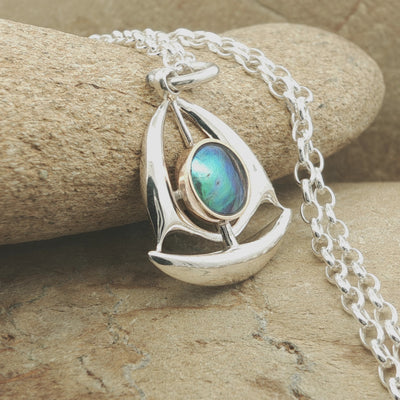 Pearl Sailboat Necklace