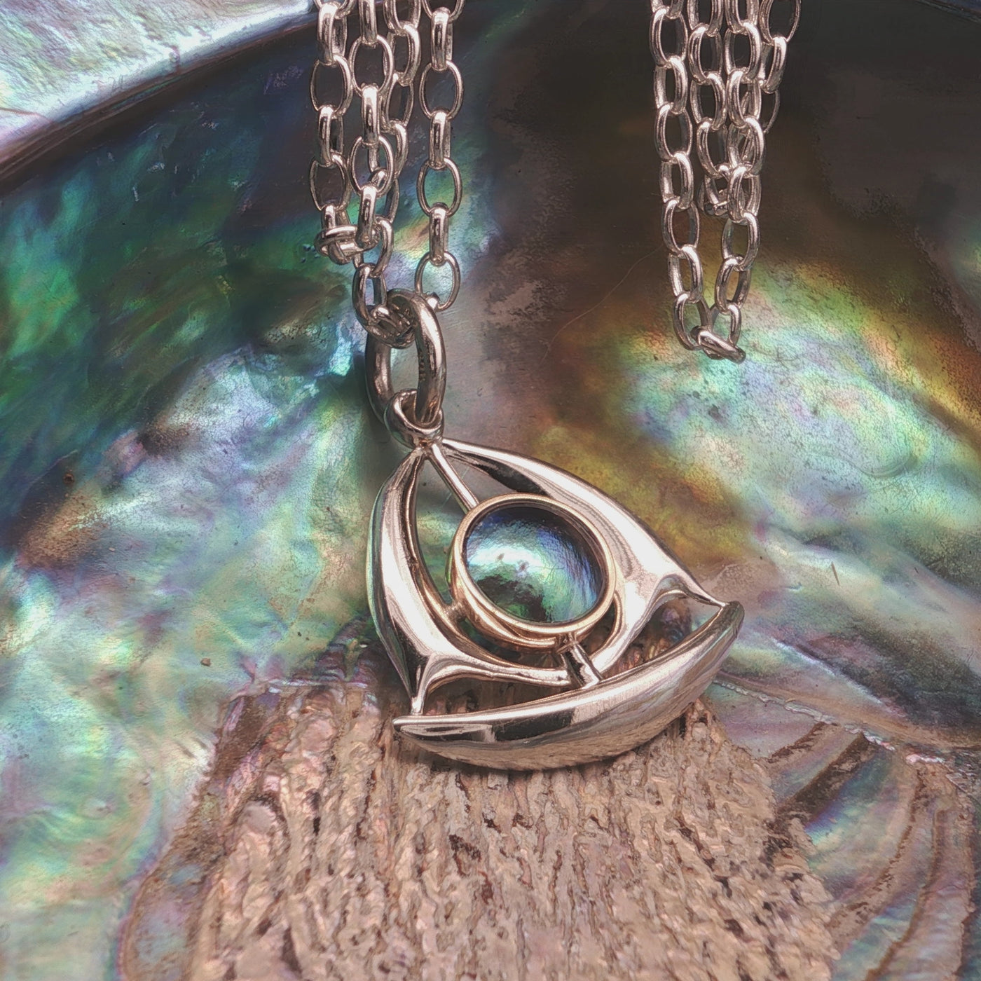 Pearl Sailboat Necklace