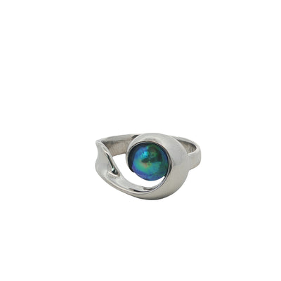 Pearl Athena Platinum Ring