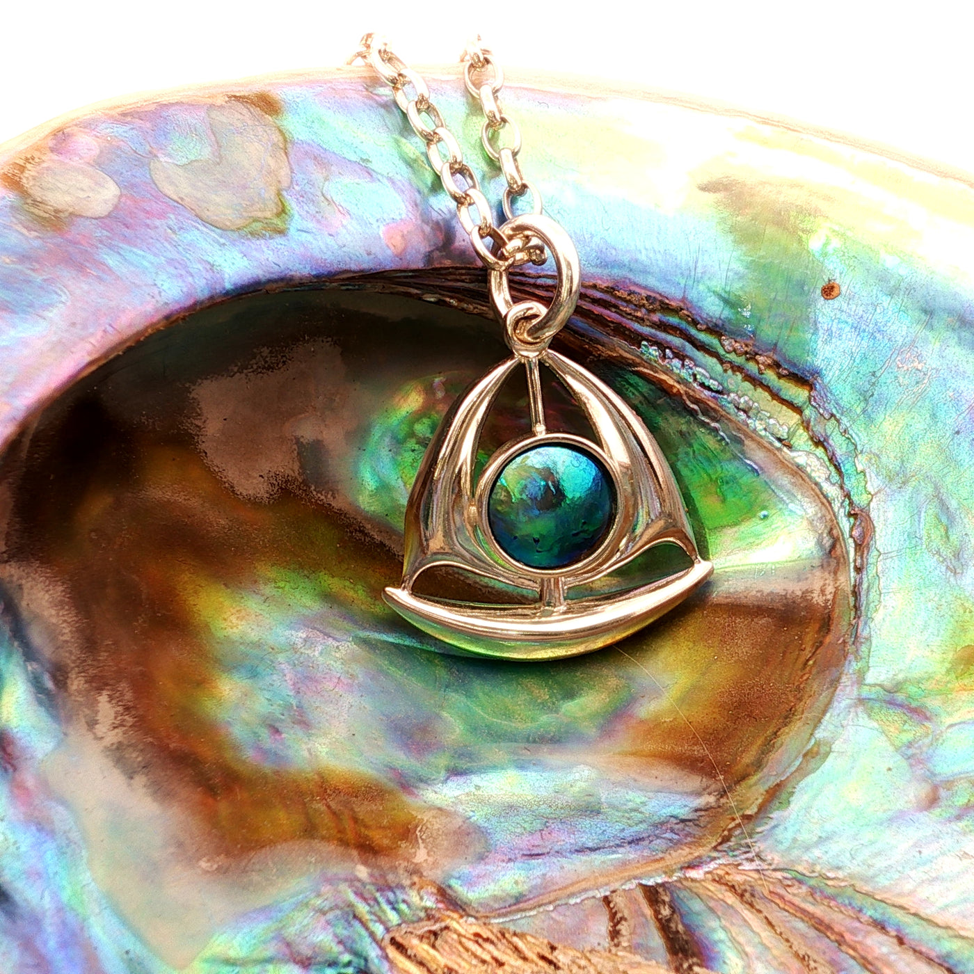 Pearl Sailboat Necklace